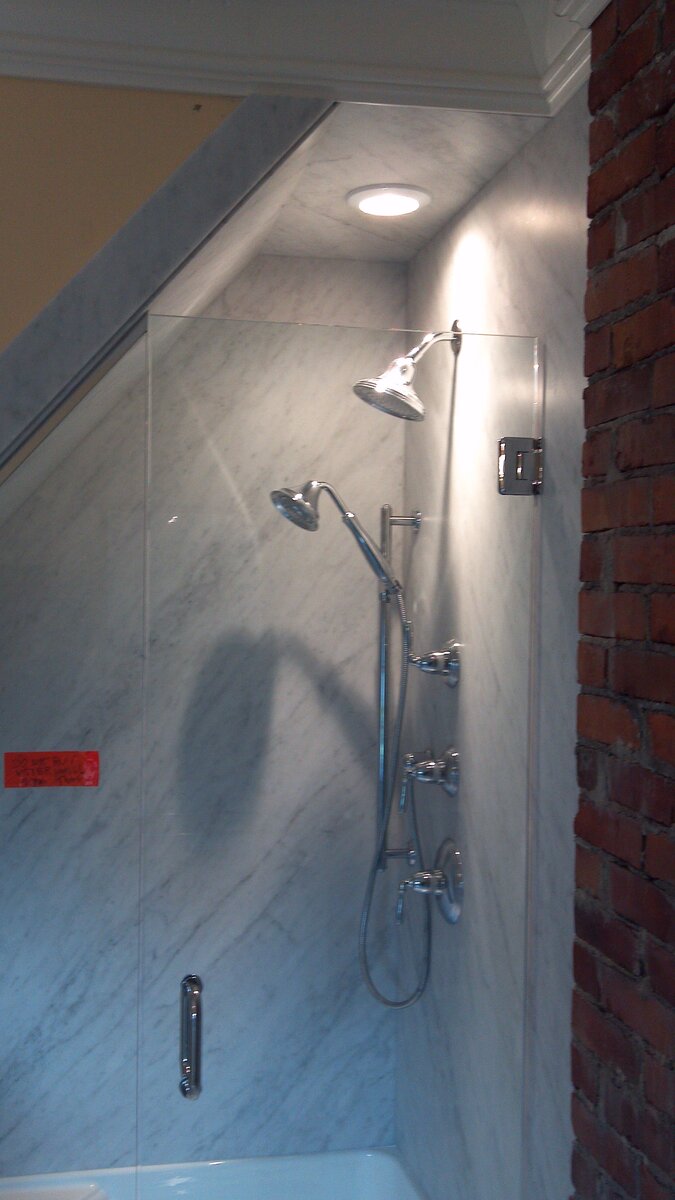 Bathroom renovation progress showing quality tile work and professional installation